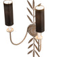 Meyda Lighting Sunflower 12" 2-Light Silver Sand Wall Sconce With Black Satin Textrene Shade