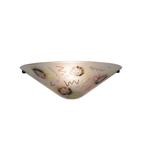 Meyda Lighting Supernova 19" Transparent Copper Wall Sconce With Multi-Colored Fused Shade Glass