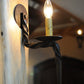 Meyda Lighting Sussex 4"W x 12"H Hand Wrought Iron Wall Sconce