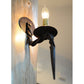 Meyda Lighting Sussex 4"W x 19"H Hand Wrought Iron Wall Sconce
