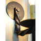 Meyda Lighting Sussex 4"W x 19"H Hand Wrought Iron Wall Sconce