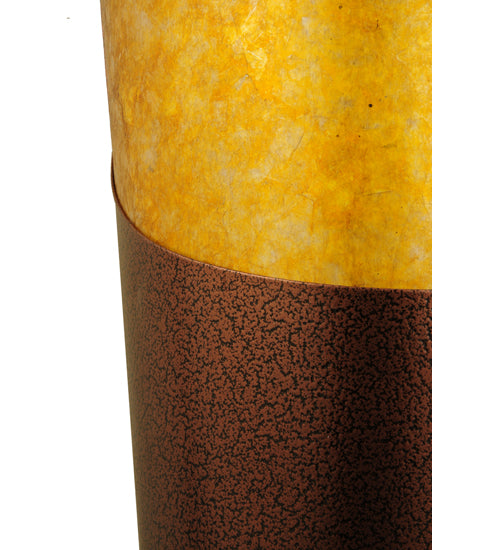 Meyda Lighting Sutter 10" LED Matte Copper Vein Wall Sconce With Amber Mica Shade Glass