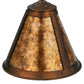 Meyda Lighting Sutter 10"W x 8"H Vintage Copper Frame With Amber Mica Shade Glass