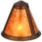 Meyda Lighting Sutter 10"W x 8"H Vintage Copper Frame With Amber Mica Shade Glass