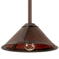 Meyda Lighting Sutter 12" Mahogany Bronze Pendant Light With Amber Mica Shade Glass