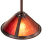 Meyda Lighting Sutter 12" Mahogany Bronze Pendant Light With Amber Mica Shade Glass