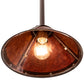 Meyda Lighting Sutter 12" Mahogany Bronze Pendant Light With Amber Mica Shade Glass