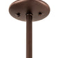 Meyda Lighting Sutter 12" Mahogany Bronze Pendant Light With Amber Mica Shade Glass