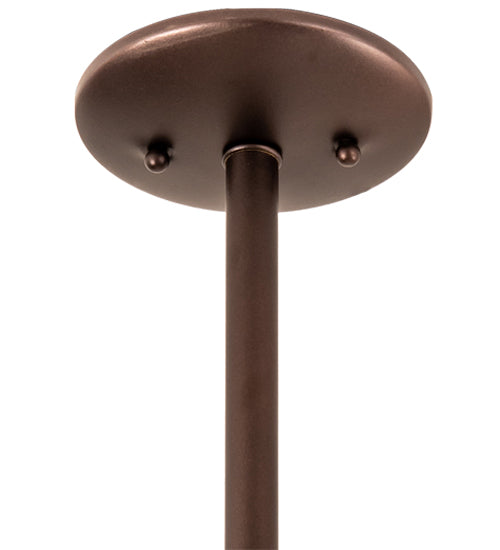 Meyda Lighting Sutter 12" Mahogany Bronze Pendant Light With Amber Mica Shade Glass