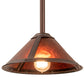 Meyda Lighting Sutter 12" Mahogany Bronze Pendant Light With Amber Mica Shade Glass