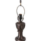 Meyda Lighting Sutter 12" Mahogany Bronze Table Lamp With Amber Mica Shade Glass