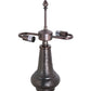Meyda Lighting Sutter 15" 2-Light Mahogany Bronze Accent Table Lamp With Amber Mica Shade Glass