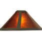 Meyda Lighting Sutter 15" Mahogany Bronze Frame With Amber Mica Shade Glass