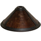 Meyda Lighting Sutter 15" Mahogany Bronze Frame With Amber Mica Shade Glass