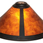 Meyda Lighting Sutter 15" Mahogany Bronze Frame With Amber Mica Shade Glass