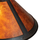 Meyda Lighting Sutter 15" Mahogany Bronze Frame With Amber Mica Shade Glass