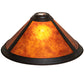 Meyda Lighting Sutter 15" Mahogany Bronze Frame With Amber Mica Shade Glass