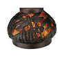 Meyda Lighting Sutter 16" 3-Light Dark Bronze Lighted Base Table Lamp With Amber Mica Shade Glass