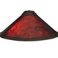 Meyda Lighting Sutter 16" 3-Light Dark Bronze Lighted Base Table Lamp With Amber Mica Shade Glass