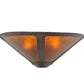 Meyda Lighting Sutter 17" 2-Light Washed Copper Wall Sconce With Amber Mica Shade Glass