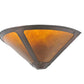 Meyda Lighting Sutter 17" 2-Light Washed Copper Wall Sconce With Amber Mica Shade Glass