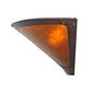 Meyda Lighting Sutter 17" 2-Light Washed Copper Wall Sconce With Amber Mica Shade Glass