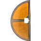 Meyda Lighting Sutter 17" 2-Light Washed Copper Wall Sconce With Amber Mica Shade Glass