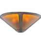 Meyda Lighting Sutter 17" 2-Light Washed Copper Wall Sconce With Amber Mica Shade Glass