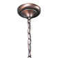 Meyda Lighting Sutter 17" 3-Light Mahogany Bronze Inverted Pendant Light With Amber Mica Shade Glass