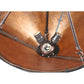 Meyda Lighting Sutter 17" 3-Light Mahogany Bronze Inverted Pendant Light With Amber Mica Shade Glass