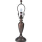 Meyda Lighting Sutter 17" Mahogany Bronze Accent Table Lamp With Amber Mica Shade Glass
