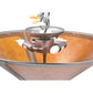 Meyda Lighting Sutter 17" Mahogany Bronze Flush Mount Light With Amber Mica Shade Glass