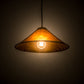 Meyda Lighting Sutter 17" Mahogany Bronze Pendant Light With Amber Mica Shade Glass