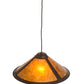 Meyda Lighting Sutter 17" Mahogany Bronze Pendant Light With Amber Mica Shade Glass
