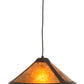 Meyda Lighting Sutter 17" Mahogany Bronze Pendant Light With Amber Mica Shade Glass