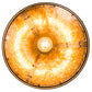 Meyda Lighting Sutter 17" Mahogany Bronze Pendant Light With Amber Mica Shade Glass