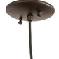 Meyda Lighting Sutter 17" Mahogany Bronze Pendant Light With Amber Mica Shade Glass