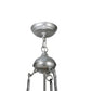 Meyda Lighting Sutter 18" 2-Light Nickel Powder Inverted Pendant Light With Silver Mica Shade Glass