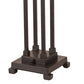 Meyda Lighting Sutter 190083 28" 2-Light Timeless Bronze Table Lamp With Silver Mica Shade Glass