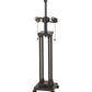 Meyda Lighting Sutter 190083 28" 2-Light Timeless Bronze Table Lamp With Silver Mica Shade Glass