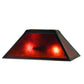 Meyda Lighting Sutter 20" 2-Light Mahogany Bronze Table Lamp With Amber Mica Shade Glass