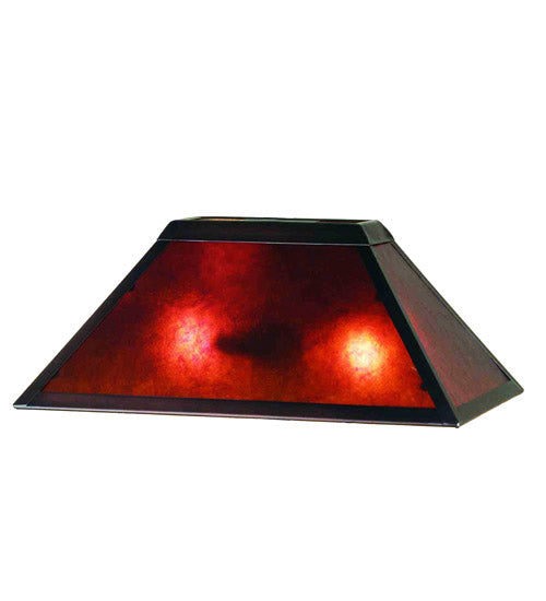 Meyda Lighting Sutter 20" 2-Light Mahogany Bronze Table Lamp With Amber Mica Shade Glass