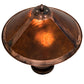 Meyda Lighting Sutter 20" 2-Light Washed Copper Table Lamp With Amber Mica Shade Glass