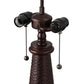 Meyda Lighting Sutter 21" 2-Light Mahogany Bronze Table Lamp Base