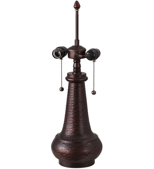 Meyda Lighting Sutter 21" 2-Light Mahogany Bronze Table Lamp Base