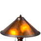 Meyda Lighting Sutter 21" 2-Light Mahogany Bronze Table Lamp With Amber Mica Shade Glass