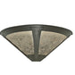 Meyda Lighting Sutter 22" 2-Light Timeless Bronze Wall Sconce With Silver Mica Shade Glass