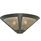Meyda Lighting Sutter 22" 2-Light Timeless Bronze Wall Sconce With Silver Mica Shade Glass