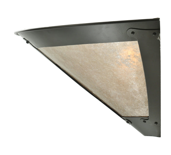 Meyda Lighting Sutter 22" 2-Light Timeless Bronze Wall Sconce With Silver Mica Shade Glass