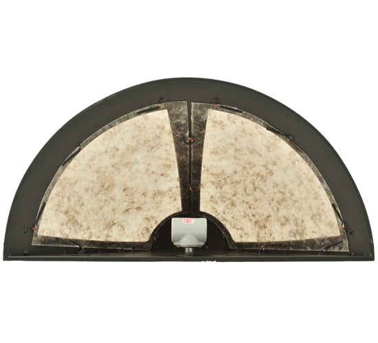 Meyda Lighting Sutter 22" 2-Light Timeless Bronze Wall Sconce With Silver Mica Shade Glass